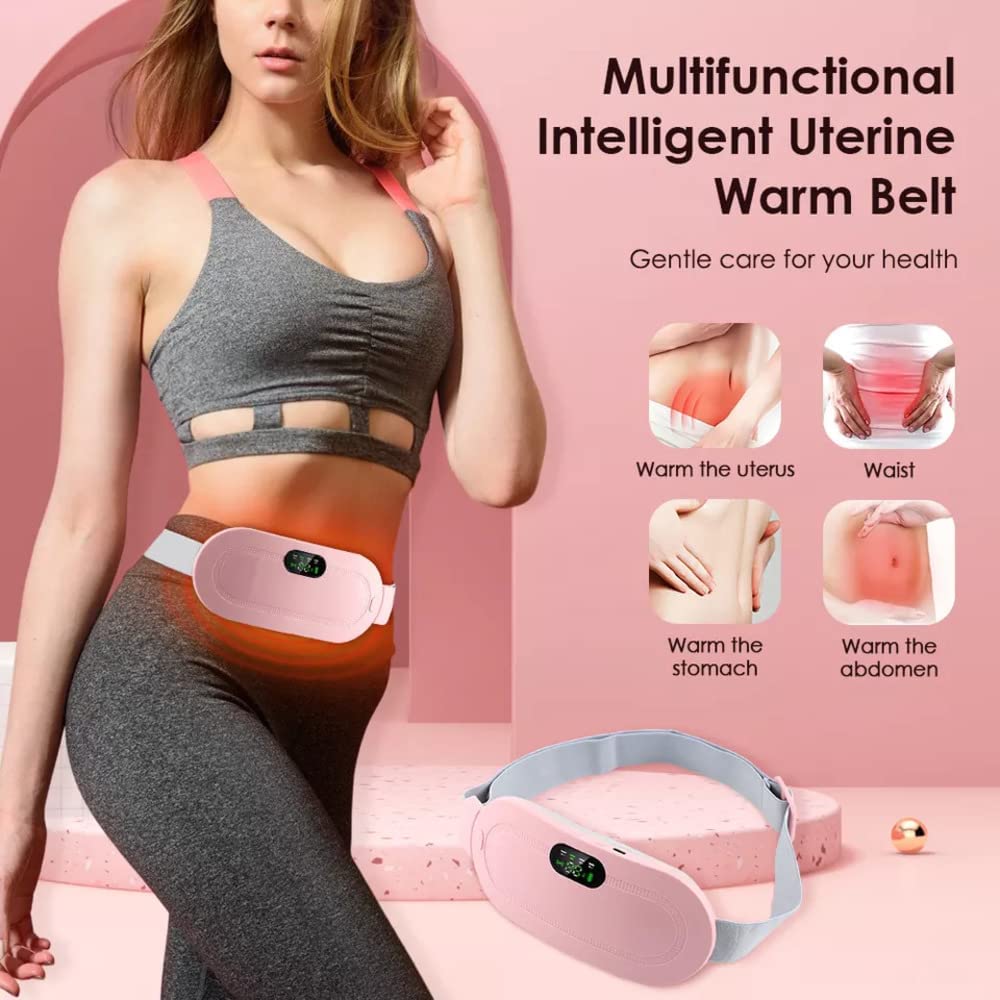 Period Cramp Relief Massager with Heating Pad for Back Pain|Belly Heating Pad